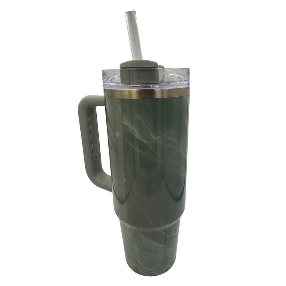 Stanley 30oz H2.0 FlowState Quencher Tumbler Agate Calacatta Green Marble - Picture 5 of 7